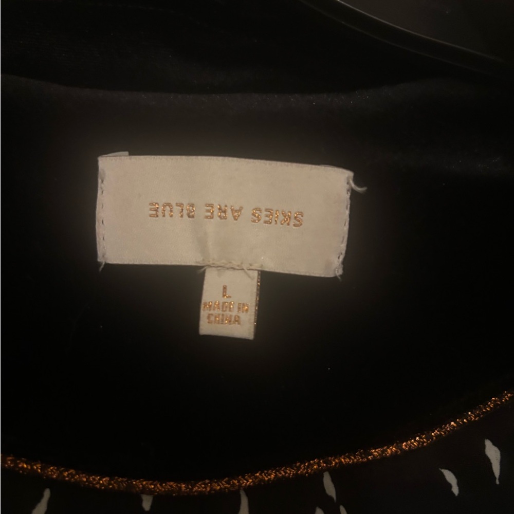 Skies Are Blue Black Velvet Duster Coat with Detailed Lining - Picture 3 of 4